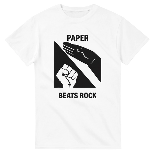 UNISEX PAPER BEATS ROCK T - SHIRT - Print Material - DROBA