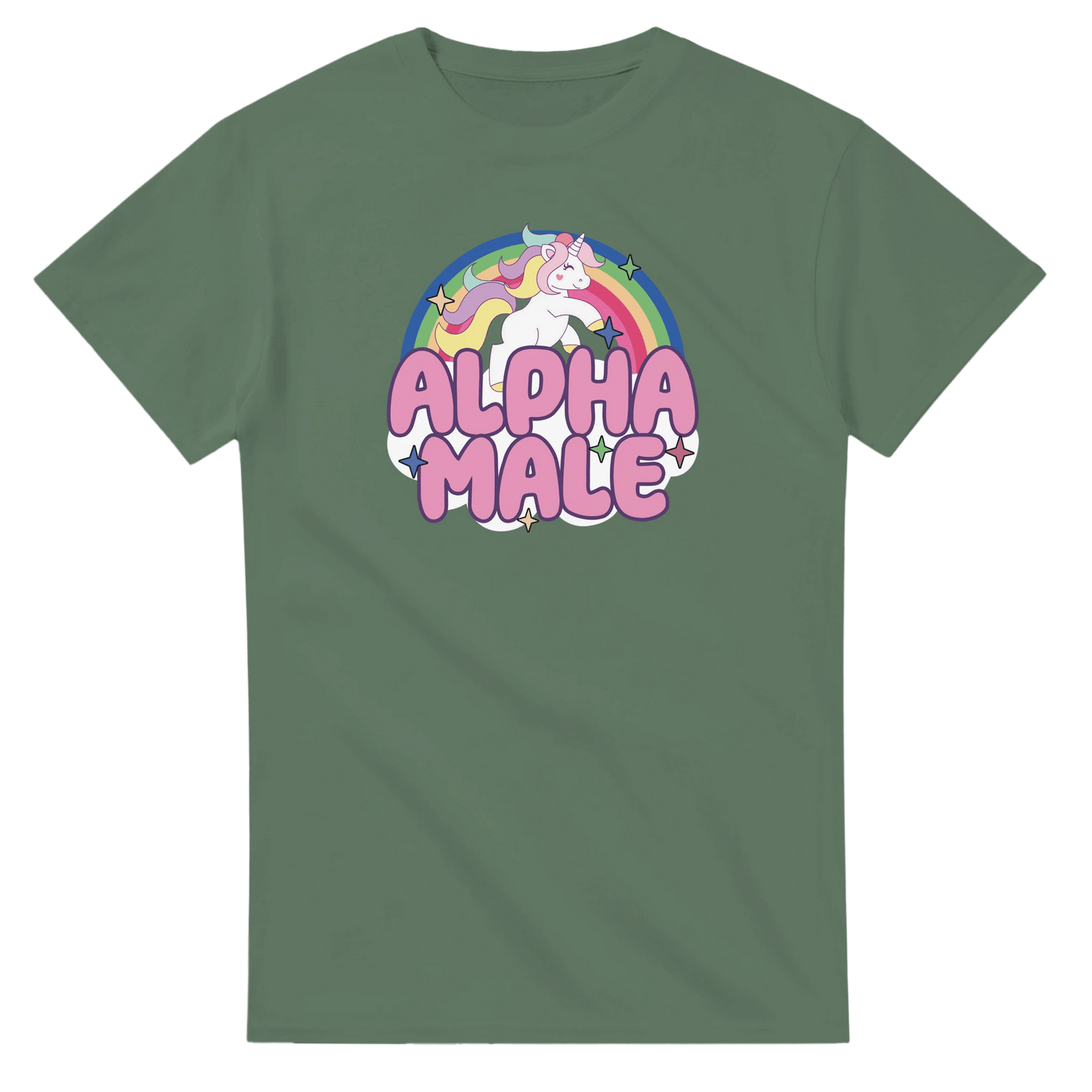 UNISEX ALPHA MALE T - SHIRT - Print Material - DROBA