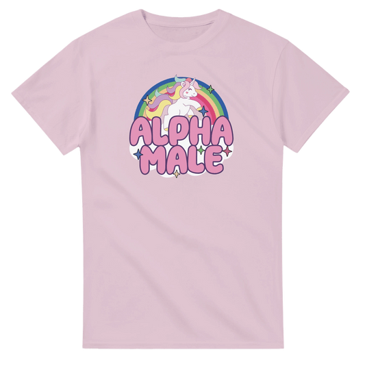 UNISEX ALPHA MALE T - SHIRT - Print Material - DROBA