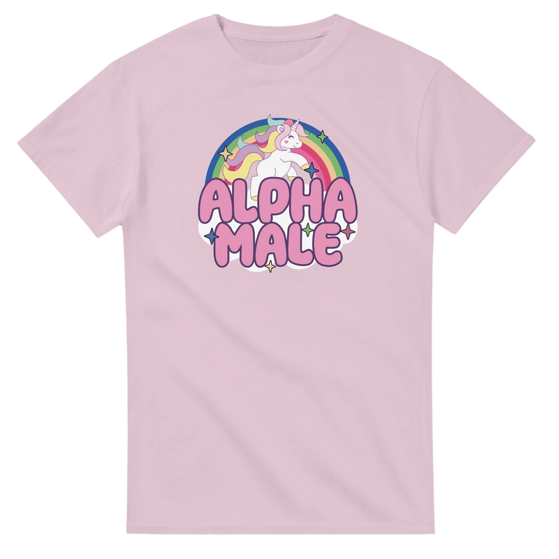 UNISEX ALPHA MALE T - SHIRT - Print Material - DROBA