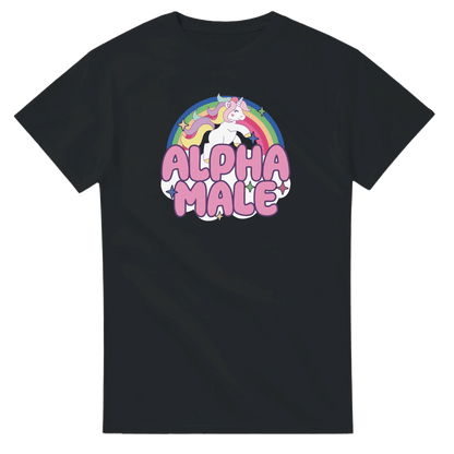 UNISEX ALPHA MALE T - SHIRT - Print Material - DROBA
