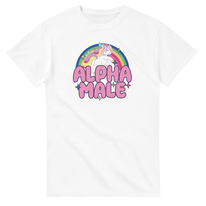 UNISEX ALPHA MALE T - SHIRT - Print Material - DROBA