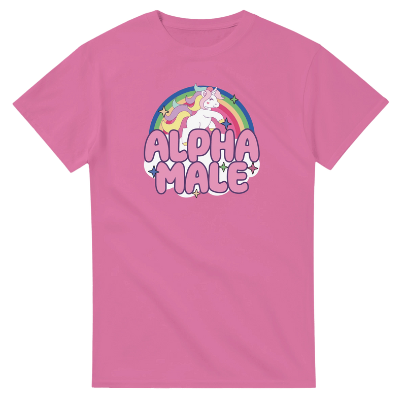 UNISEX ALPHA MALE T - SHIRT - Print Material - DROBA