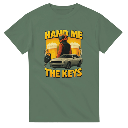 UNISEX HAND THE KEYS T - SHIRT - Print Material - DROBA