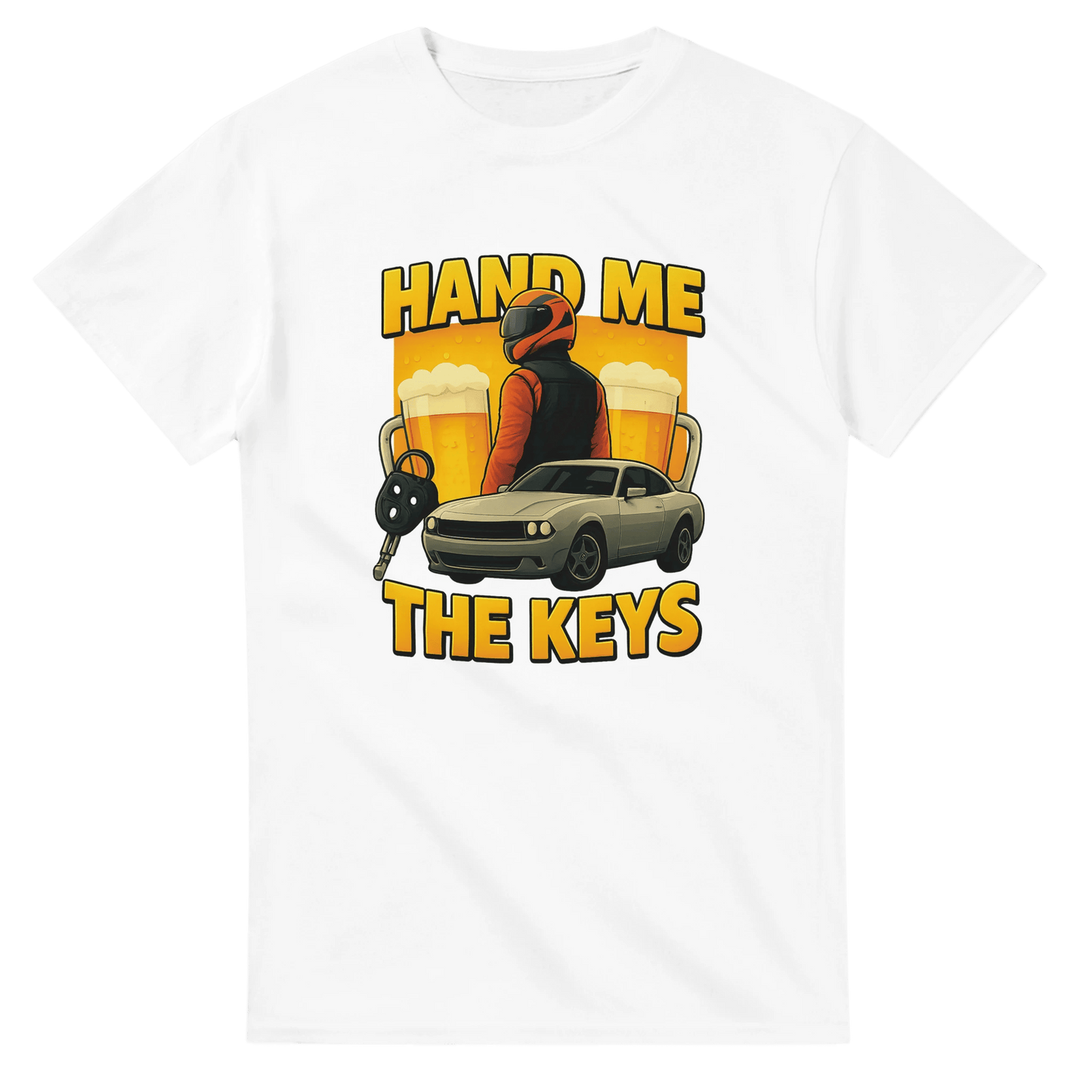 UNISEX HAND THE KEYS T - SHIRT - Print Material - DROBA