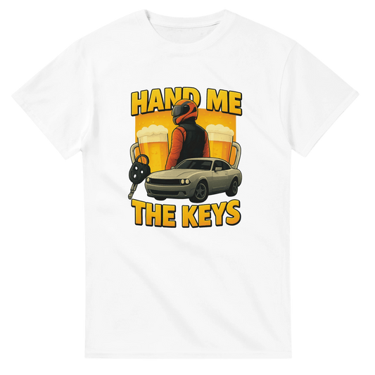UNISEX HAND THE KEYS T - SHIRT - Print Material - DROBA