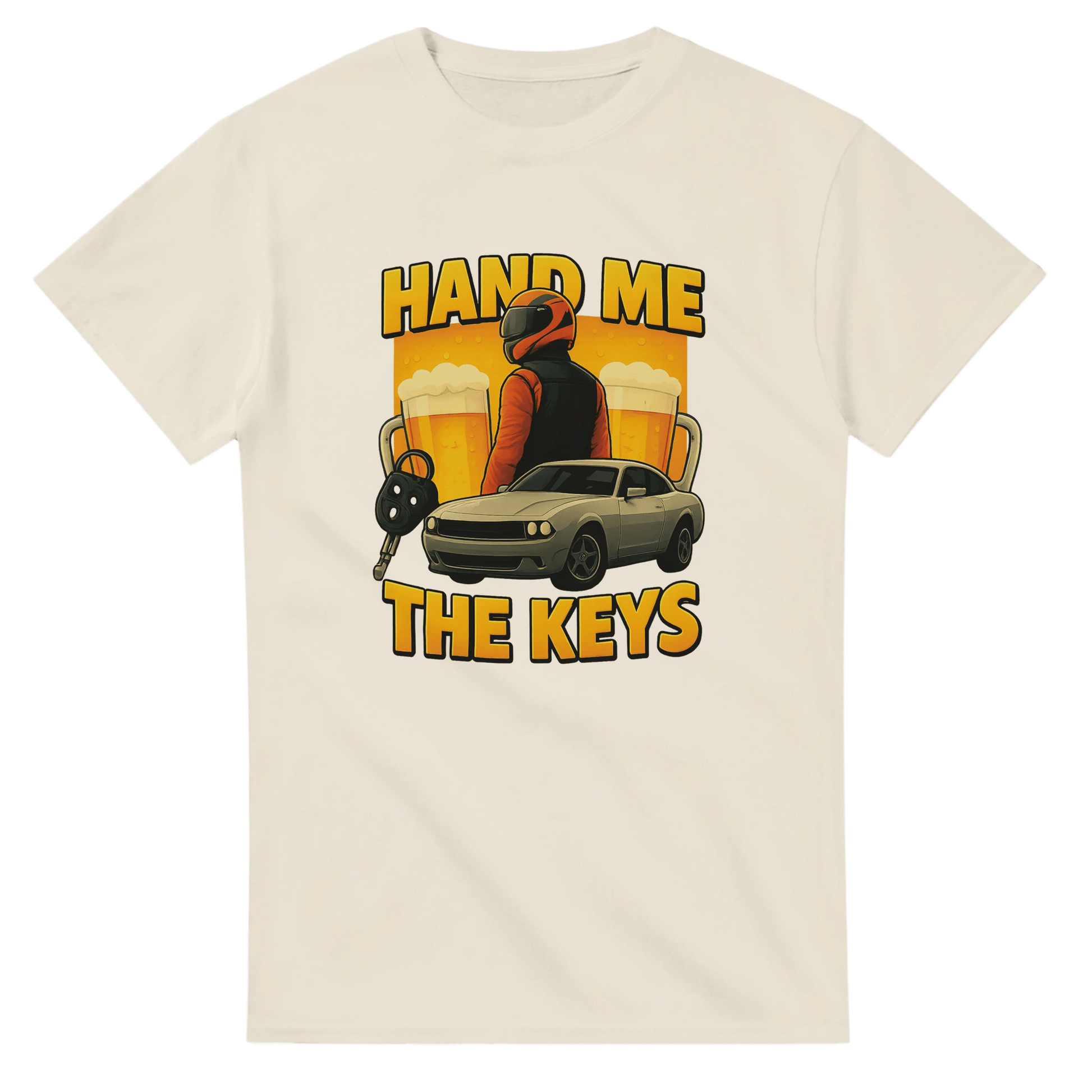 UNISEX HAND THE KEYS T - SHIRT - Print Material - DROBA