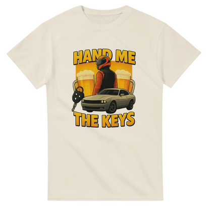 UNISEX HAND THE KEYS T - SHIRT - Print Material - DROBA