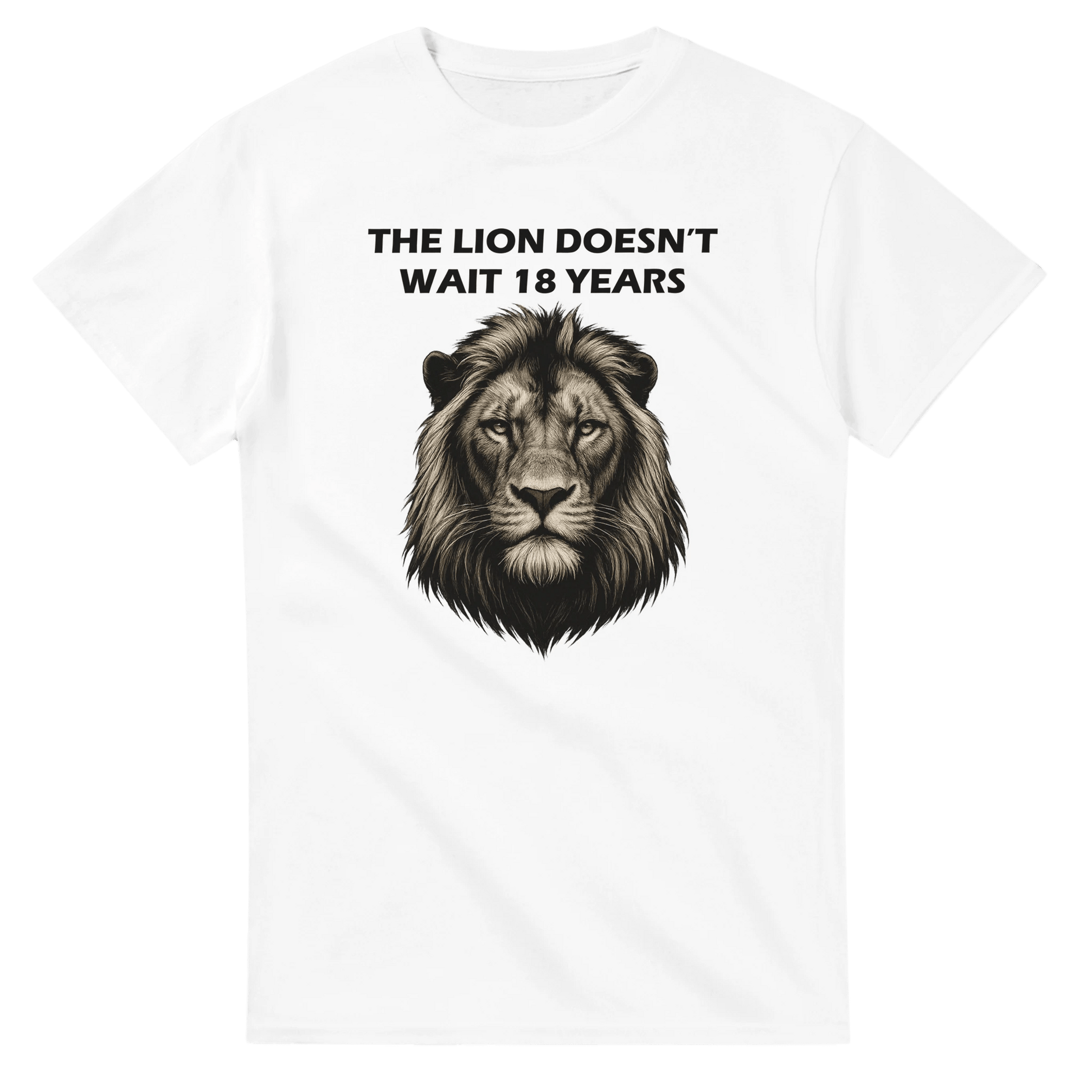 UNISEX LION DOESN'T WAIT T - SHIRT - Print Material - DROBA