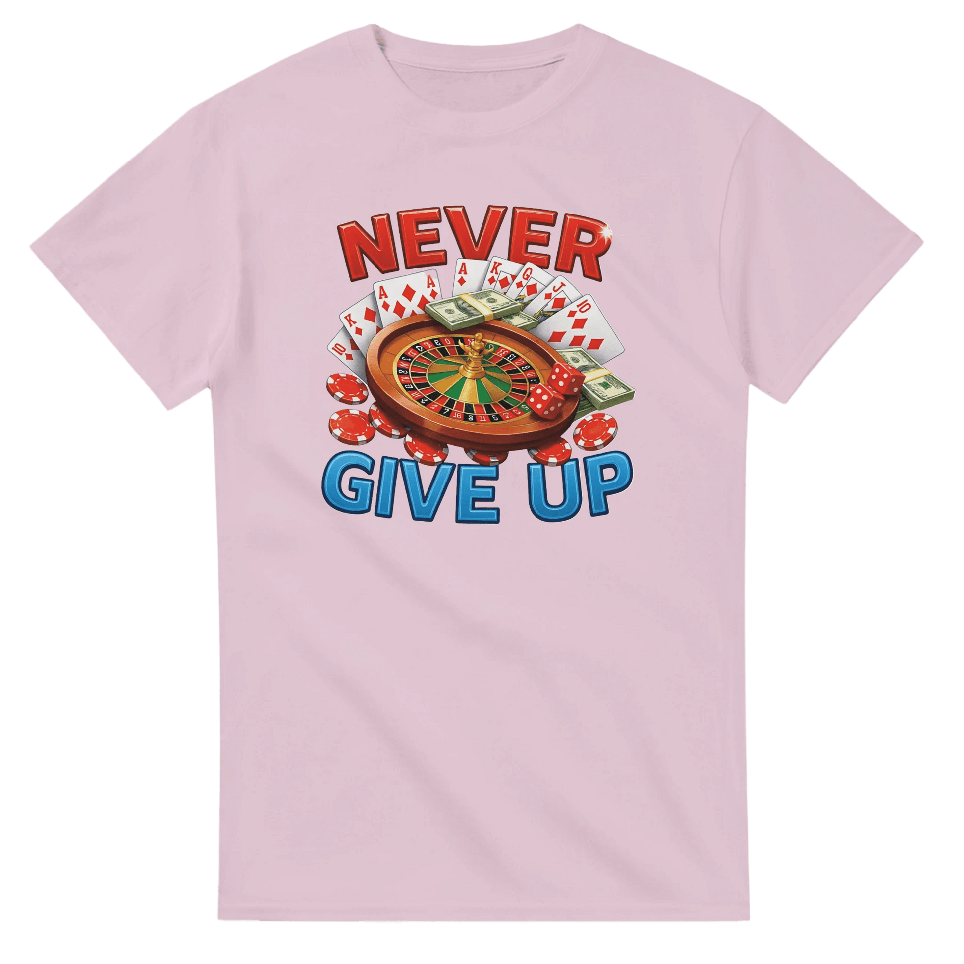 UNISEX NEVER GIVE UP T - SHIRT - Print Material - DROBA