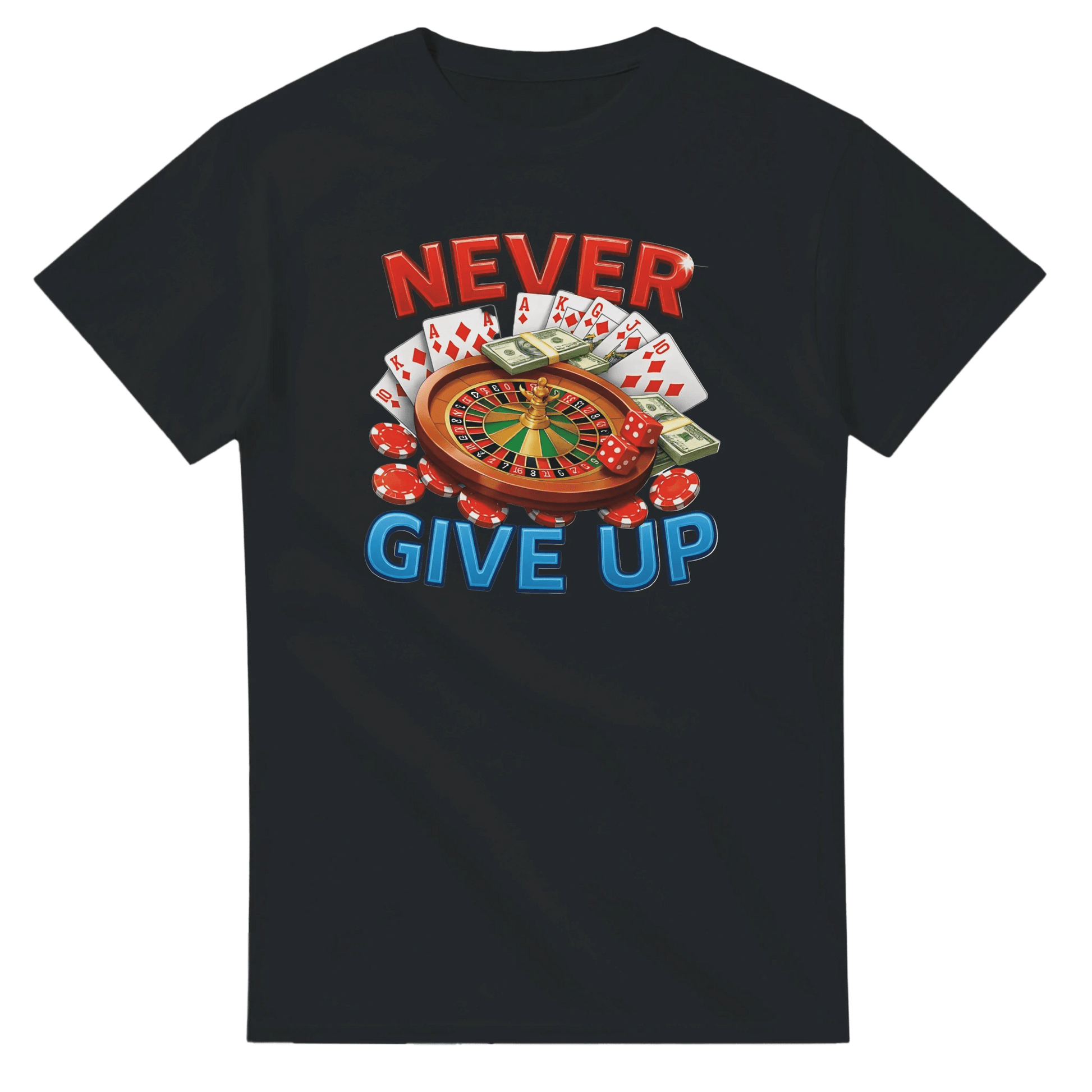 UNISEX NEVER GIVE UP T - SHIRT - Print Material - DROBA