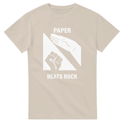 UNISEX PAPER BEATS ROCK T - SHIRT - Print Material - DROBA
