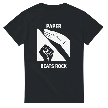 UNISEX PAPER BEATS ROCK T - SHIRT - Print Material - DROBA
