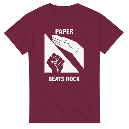 UNISEX PAPER BEATS ROCK T - SHIRT - Print Material - DROBA